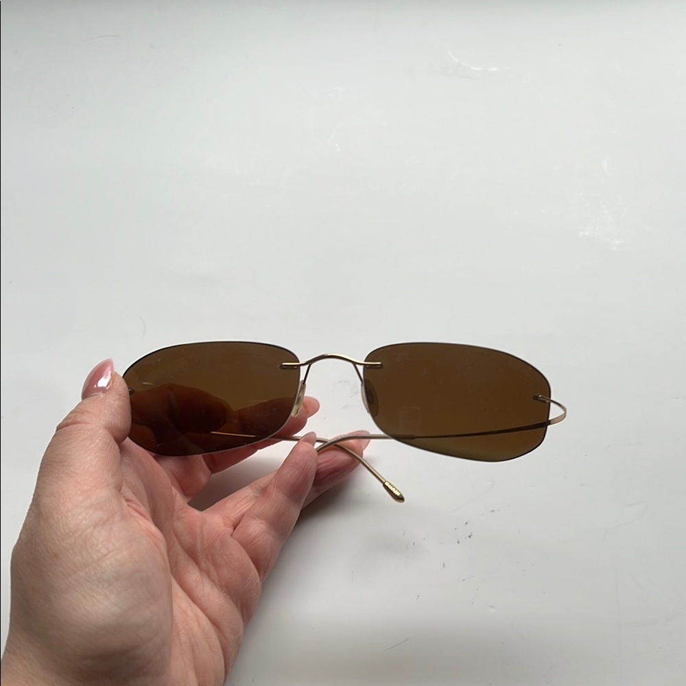 COPY - Titan Brown Rimless Sunglasses